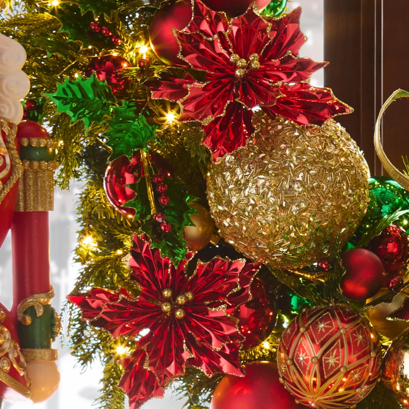 Raz Imports Raz 8" Red Foil Poinsettia Clip-On Christmas Ornament 4502414 Sale