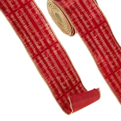 Raz Imports Raz 4" Red Velvet Sheet Music Wired Christmas Ribbon R4371785 New