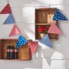 Raz Imports Raz 5.5' Red, White, and Blue Pennant Garland G4516132 Sale