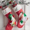 Raz Imports Raz 19" Retro Christmas Stocking Santa or Snowman 4416274 Sale
