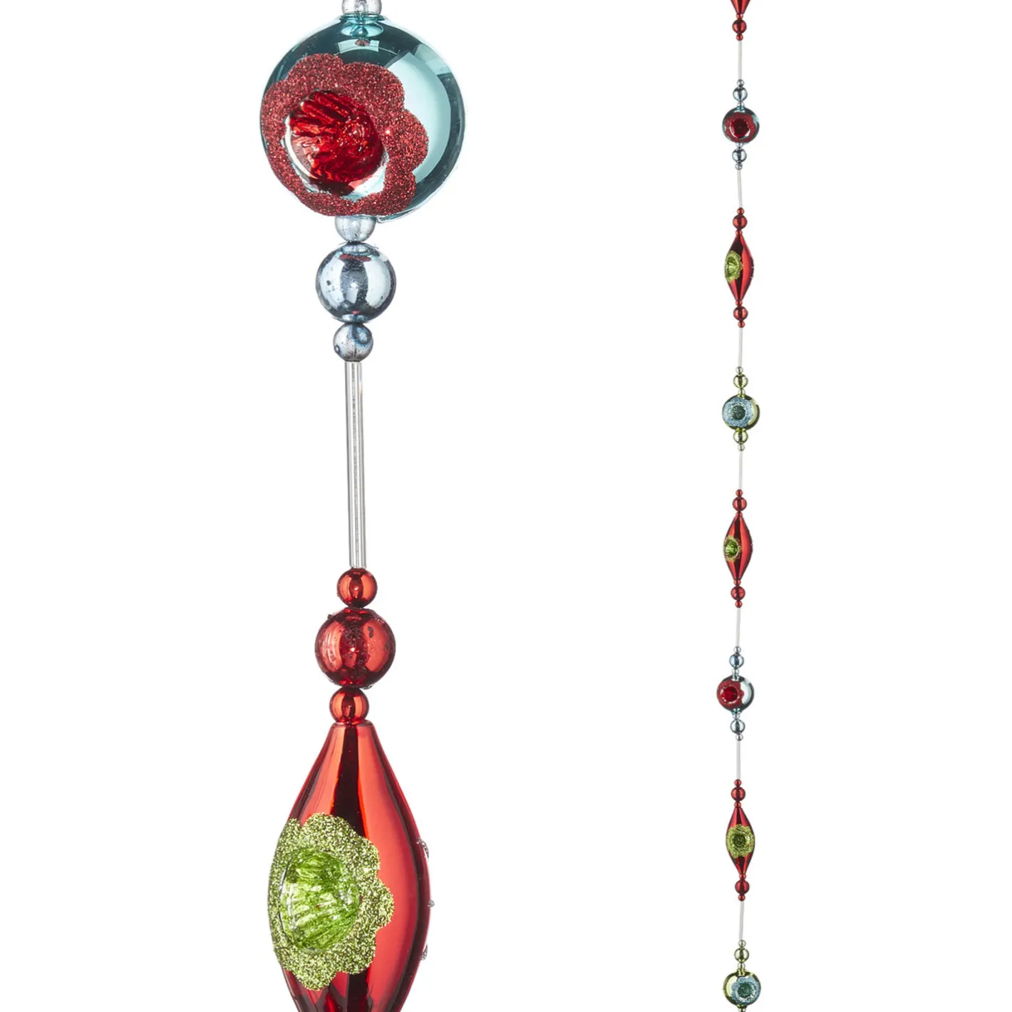 Raz Imports Raz 6' Retro Ornament Christmas Tree Glass Garland G4122805