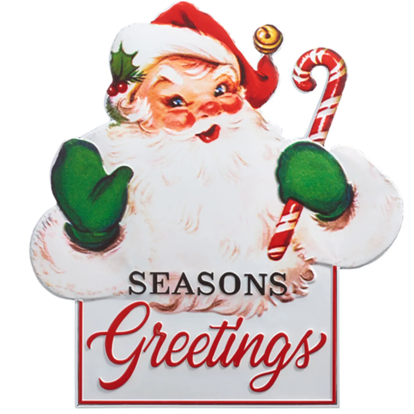 Raz Imports Raz 25.25" Retro Santa Metal Christmas Sign 4457275 New