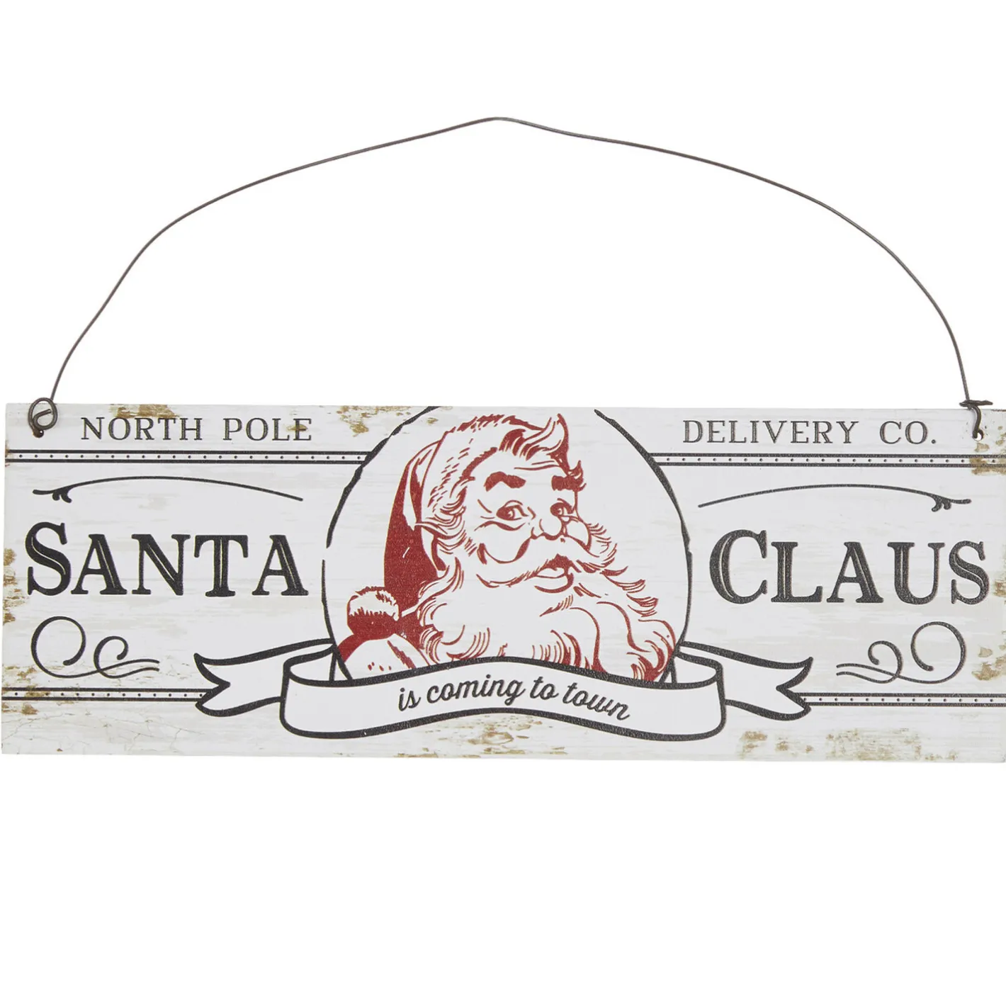 Raz Imports Raz 8" Santa Claus Hanging Christmas Ornament Sign 4116170 Discount