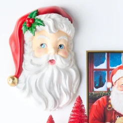 Raz Imports Raz 19" Santa Face Wall Plaque Christmas Decoration 4510290 Discount