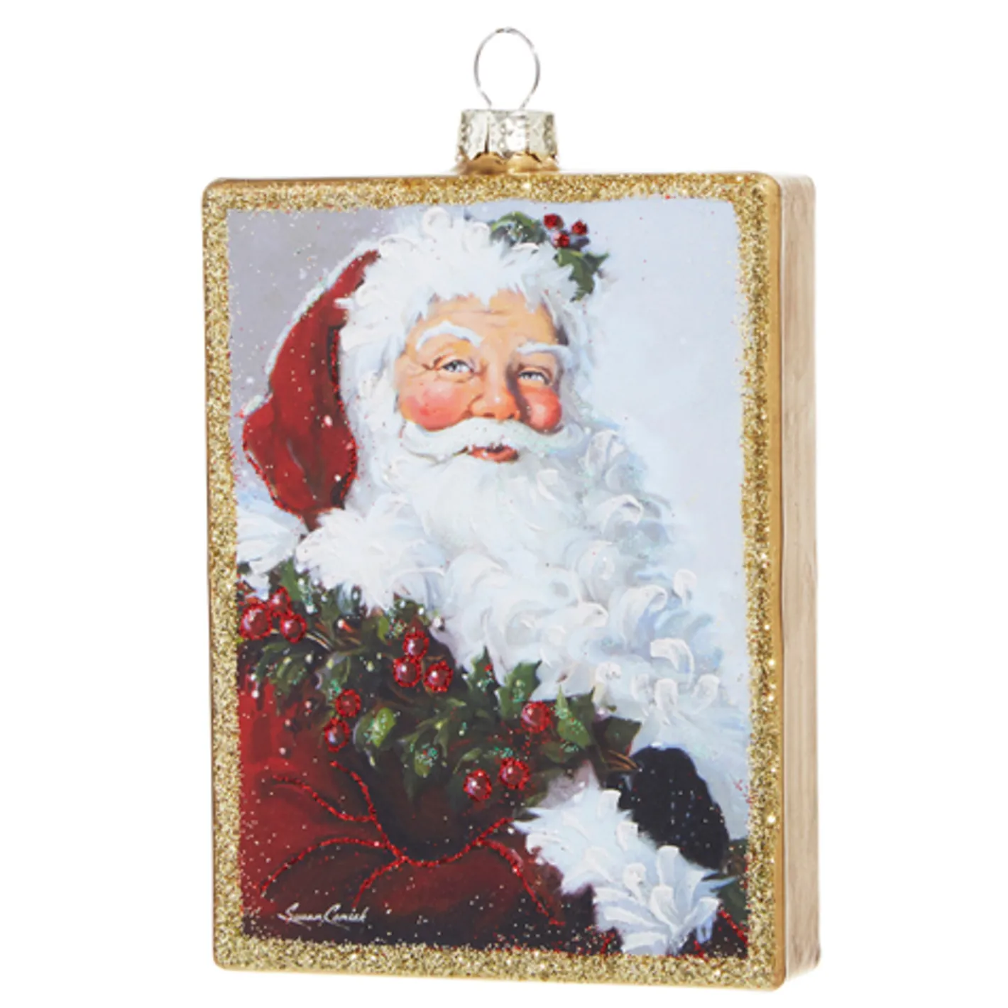 Raz Imports Raz 4.5" Santa or Reindeer Painted Style Glass Christmas Ornament Online
