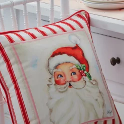 Raz Imports Raz 18" Santa Red and White Striped Christmas Pillow 4345535 Sale
