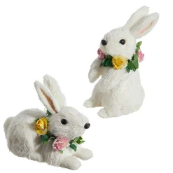 Raz Imports Raz 4.5" Set of 2 Easter Bunny Figures 4303420