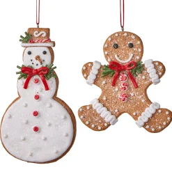 Raz Imports Raz 5" Set of 2 Gingerbread Cookie Christmas Ornament 4116521 Discount