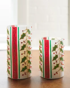 Raz Imports Raz 8" set of 2 Holly Berry Container Christmas Decoration 4524634 Outlet