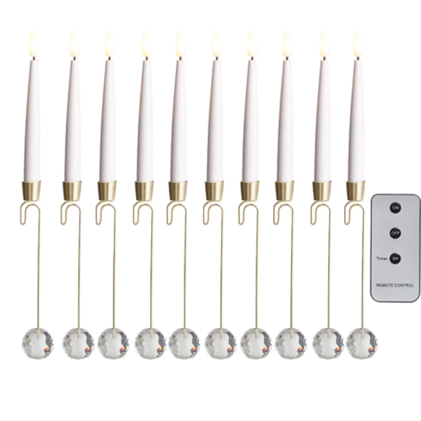 Raz Imports Raz 12.5" Set of 10 Lighted Christmas Tree Candle with Remote 4324004