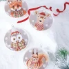 Raz Imports Raz 5.5" Set of 4 North Pole Friends Glass Disc Christmas Ornament 4224624 Clearance