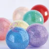 Raz Imports Raz 4.5" Set of 7 Rainbow Glittered Glass ball Christmas Ornaments 4224623 New