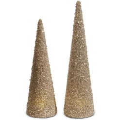Raz Imports Raz 13.75" Silver Glitter Cone Tree Christmas Decoration 4523138 Sale
