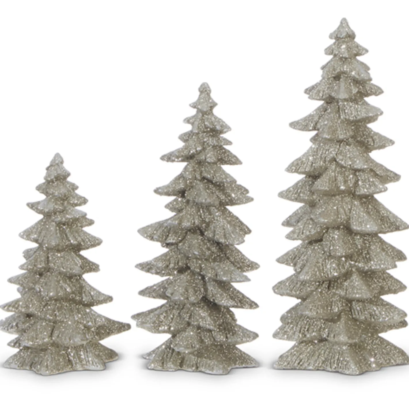 Raz Imports Raz 9.5" Silver Glittered Christmas Tree Figures Set of 3 3211075 Online