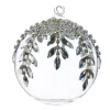Raz Imports Raz 5" Silver Jeweled Clear Glass Ball Christmas Ornament 4424523 New