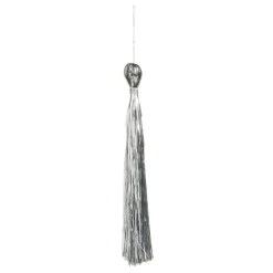 Raz Imports Raz 8.5" Silver Tinsel Tassel Christmas Ornament 4371822 Discount