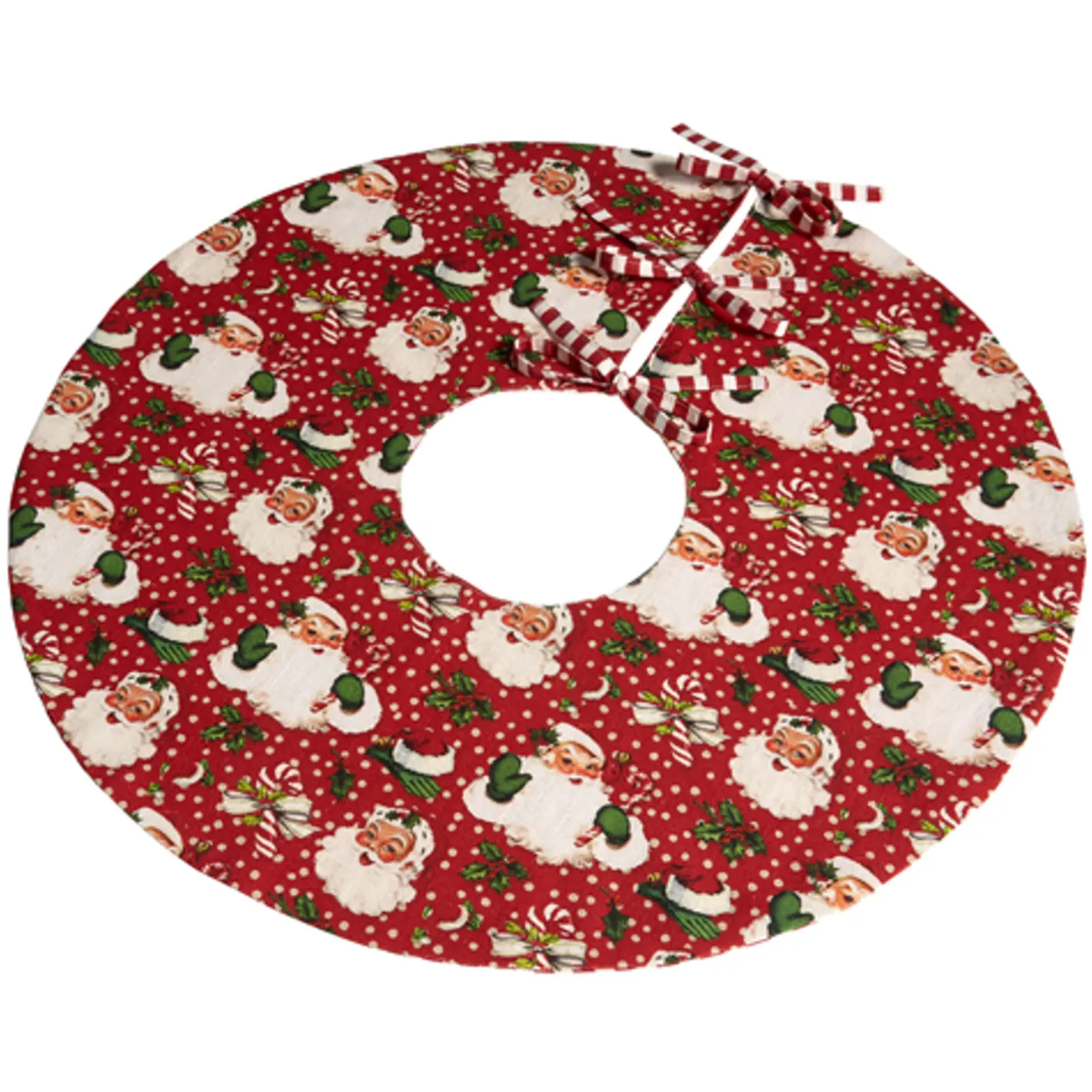 Raz Imports Raz 24" Small Red or Green Retro Santa Christmas Tree Skirt Sale