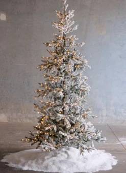 Raz Imports Raz 7.5' Snake Light Flocked Silverado Fir Christmas Tree T4152003 Online