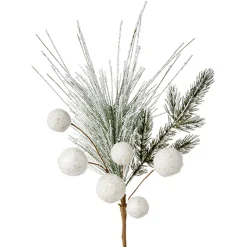 Raz Imports Raz 20" Snowball and Greenery Christmas Tree Pick F4206702 Best