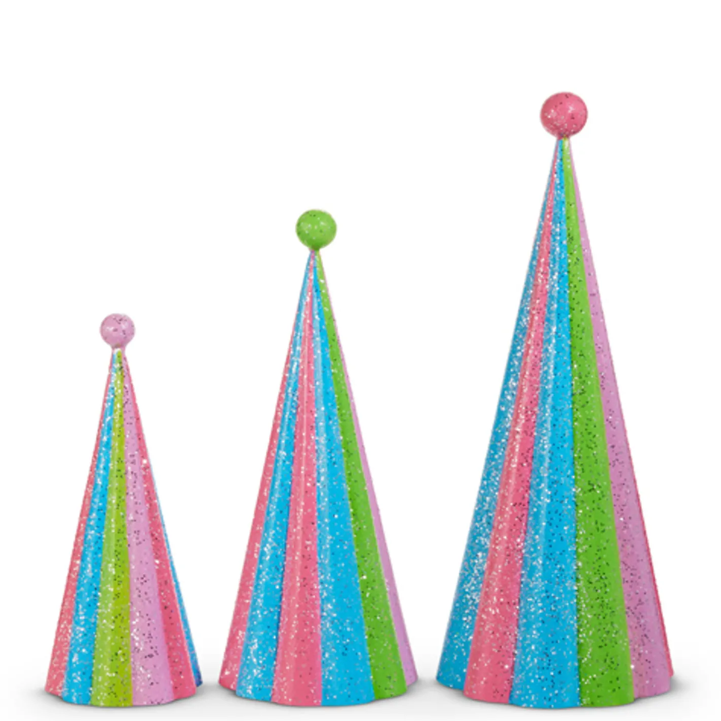 Raz Imports Raz 20" Striped Cone Tree Christmas Decoration 4525992 New