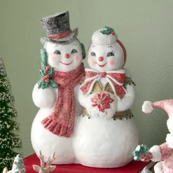 Raz Imports Raz 10.25" The Magic Of Christmas Snow Couple Christmas Figure 4519048 Clearance