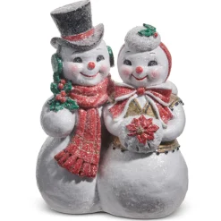 Raz Imports Raz 10.25" The Magic Of Christmas Snow Couple Christmas Figure 4519048 Clearance