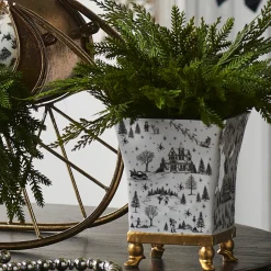 Raz Imports Raz 7" Through the Woods Cache Pot Christmas Decoration 4510469