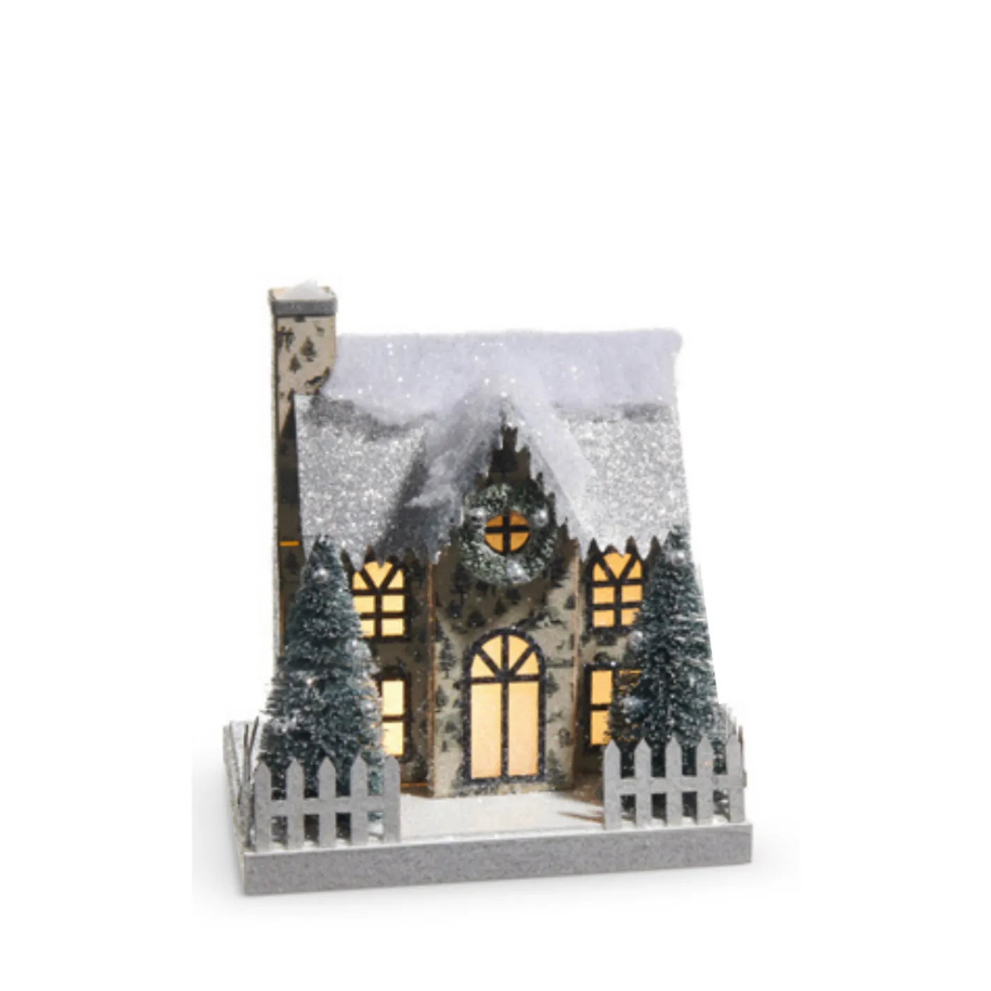 Raz Imports Raz 9" Through the Woods Lighted Paper House Christmas Decoration 4515560 Online