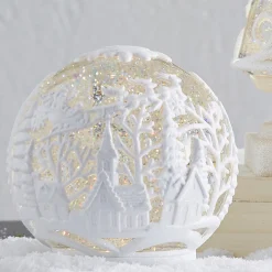 Raz Imports Raz 6.25" Town Scene Glittered Embossed LED Lighted Water Globe Christmas Decoration 4119076 Outlet