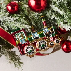 Raz Imports Raz 5.5" Train Glass Christmas Ornament 4552900 Sale