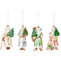 Raz Imports Raz 6.25" Victorian Santa Glass Christmas Ornament 4545707 Clearance