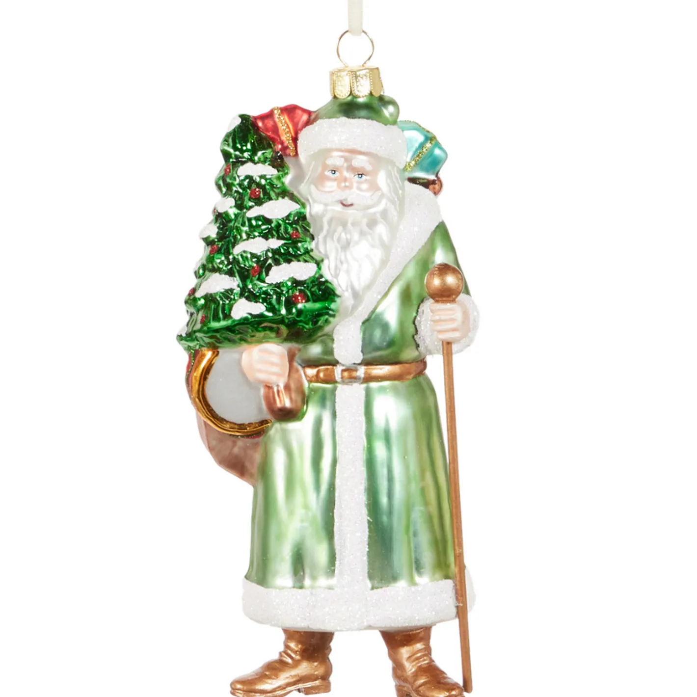 Raz Imports Raz 6.25" Victorian Santa Glass Christmas Ornament 4545707 Clearance
