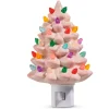 Raz Imports Raz 6" Vintage Light Pink Christmas Tree Night Light 4519027 Best
