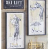 Raz Imports Raz 28" Vintage Ski Framed Wooden Christmas Wall Art 4144581 Clearance