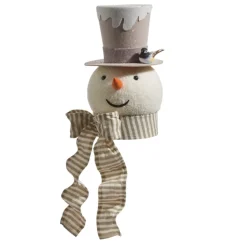 Raz Imports Raz 16" Whimsical Snowman Head Christmas Tree Topper 4416350 Discount