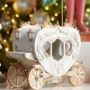Raz Imports Raz 12" White and Gold Carriage Christmas Figure 4510480 Clearance