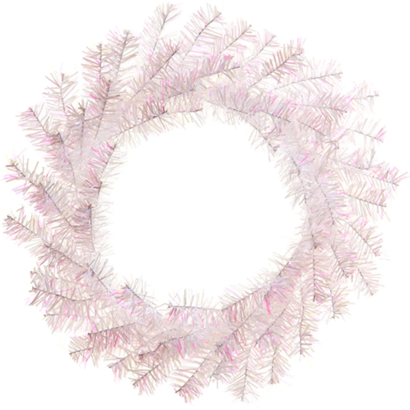 Raz Imports Raz 22" White and Pink Tinsel Christmas Wreath W4402271