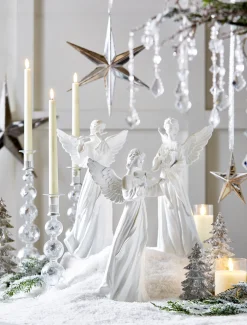 Raz Imports Raz 14" White Angel with Instrument Christmas Figures Set of 3 4411301 Best