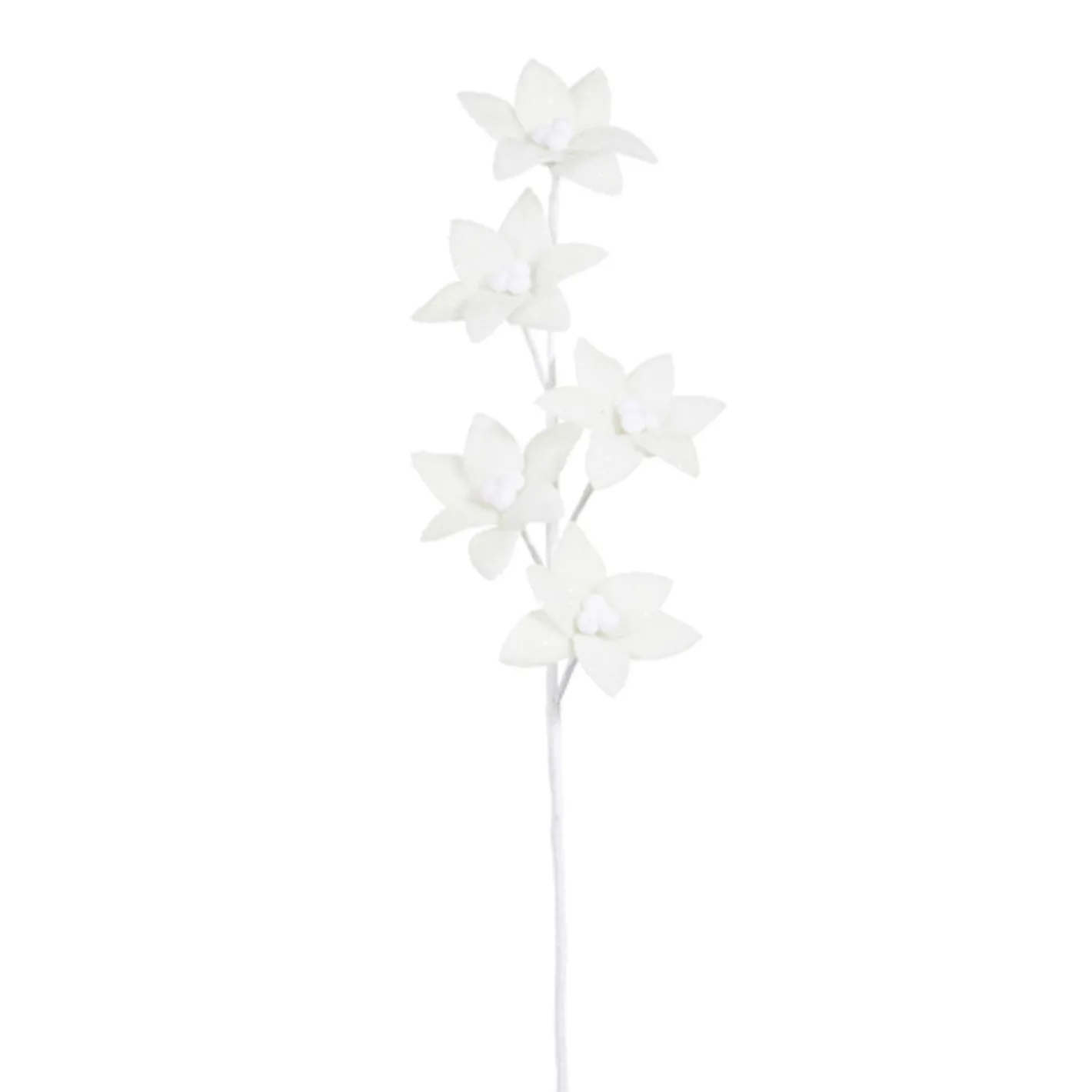 Raz Imports Raz 25" White Felt Poinsettia Christmas Tree Spray F4306768 Outlet