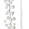 Raz Imports Raz 6' White Glittered Ball Ornament Christmas Garland G4202448 Best