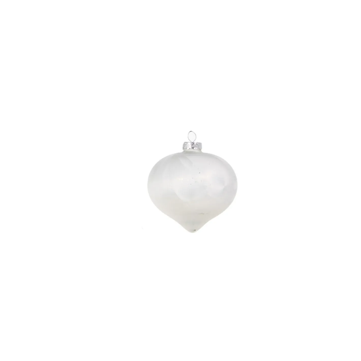 Raz Imports Raz 4" White Matte Crackle Glass Christmas Ornament 4322857 Outlet