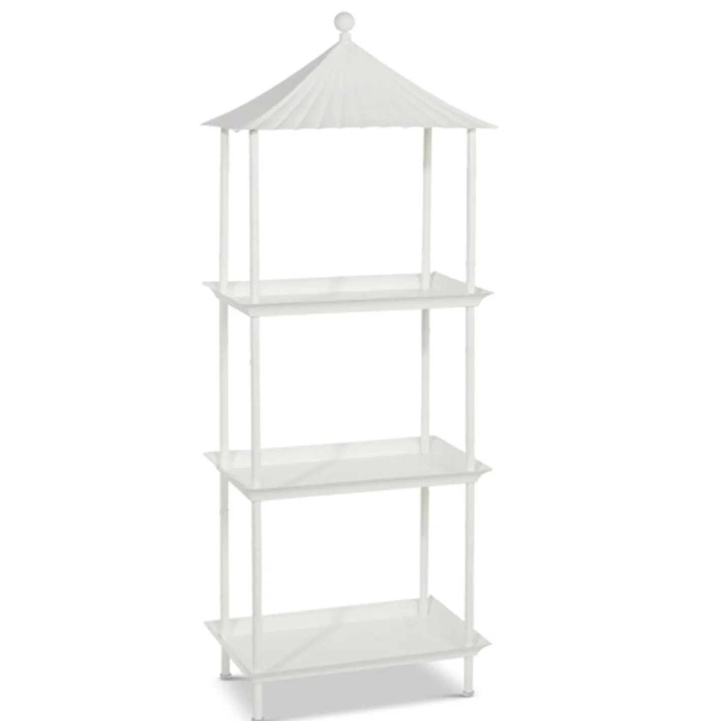 Raz Imports Raz 60" White Pagoda Etagere Iron Shelf 4527917