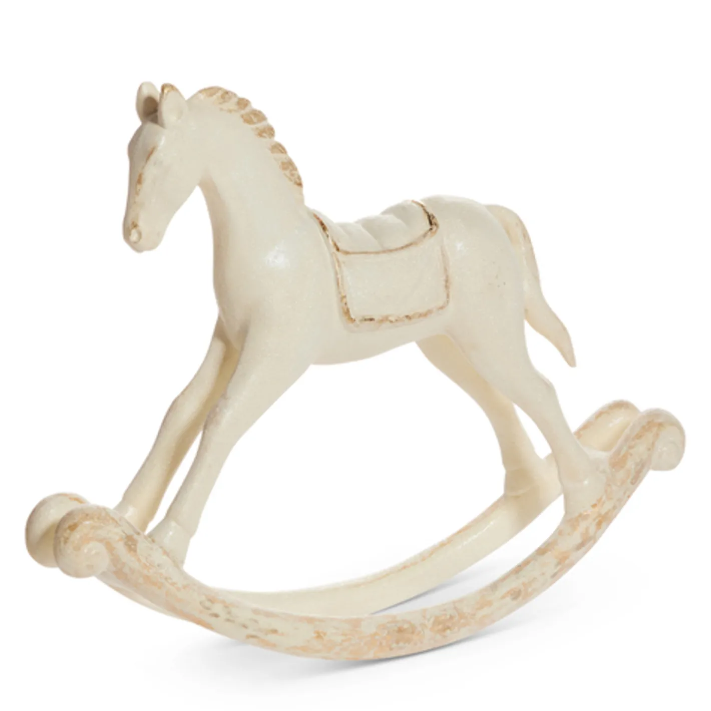 Raz Imports Raz 16.5" Whitewash Rocking Horse Christmas Decoration 4511382 Sale
