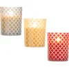 Raz Imports Raz 4" x 5" Smoke Grey, Gold, or Red Etched Glass Flameless Candle Online