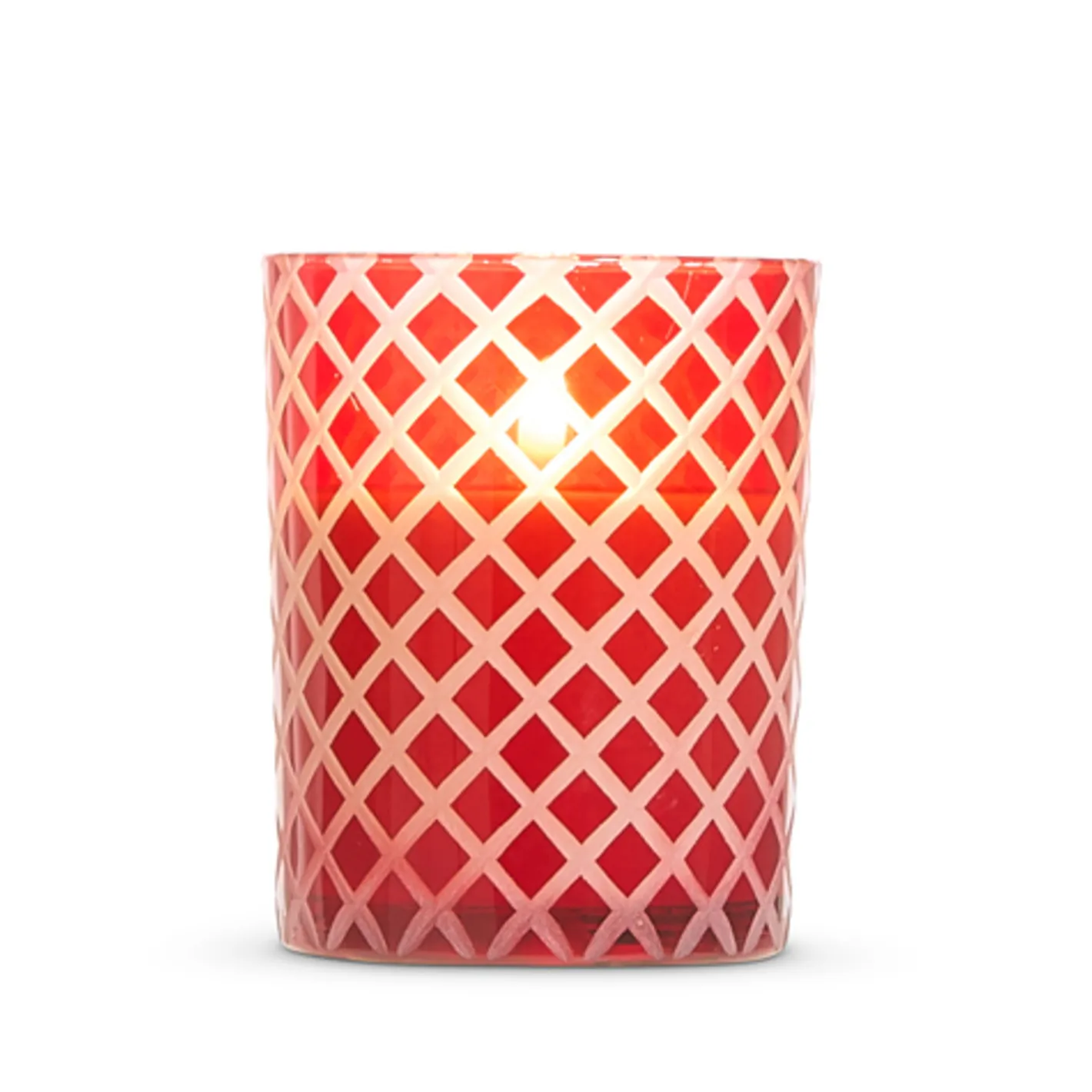 Raz Imports Raz 4" x 5" Smoke Grey, Gold, or Red Etched Glass Flameless Candle Online