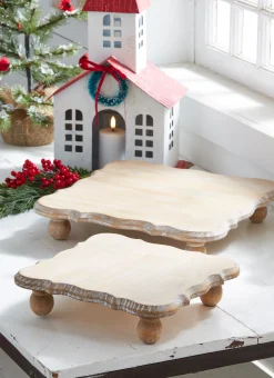 Raz Imports Raz Brown White Washed Square Riser Christmas Decoration 4328020 Clearance