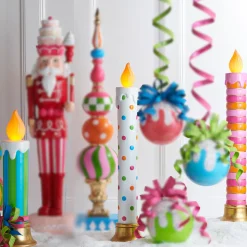 Raz Imports Raz Colorful Battery Operated Large Candle Christmas Decoration Sale