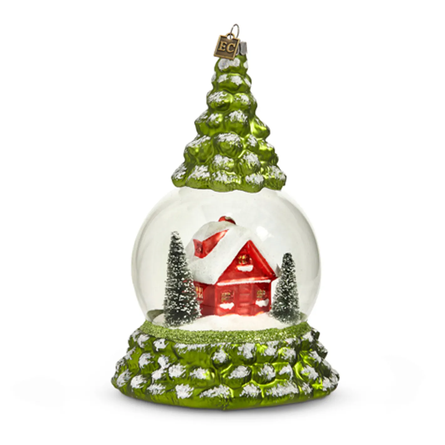 Raz Imports Raz Eric Cortina 7.5" Cabin in the Woods Glass Christmas Ornament 4453172 Hot