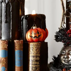 Raz Imports Raz Eric Cortina 2.75" Jack O Lantern Pumpkin Glass Halloween Ornament 4453117 Discount