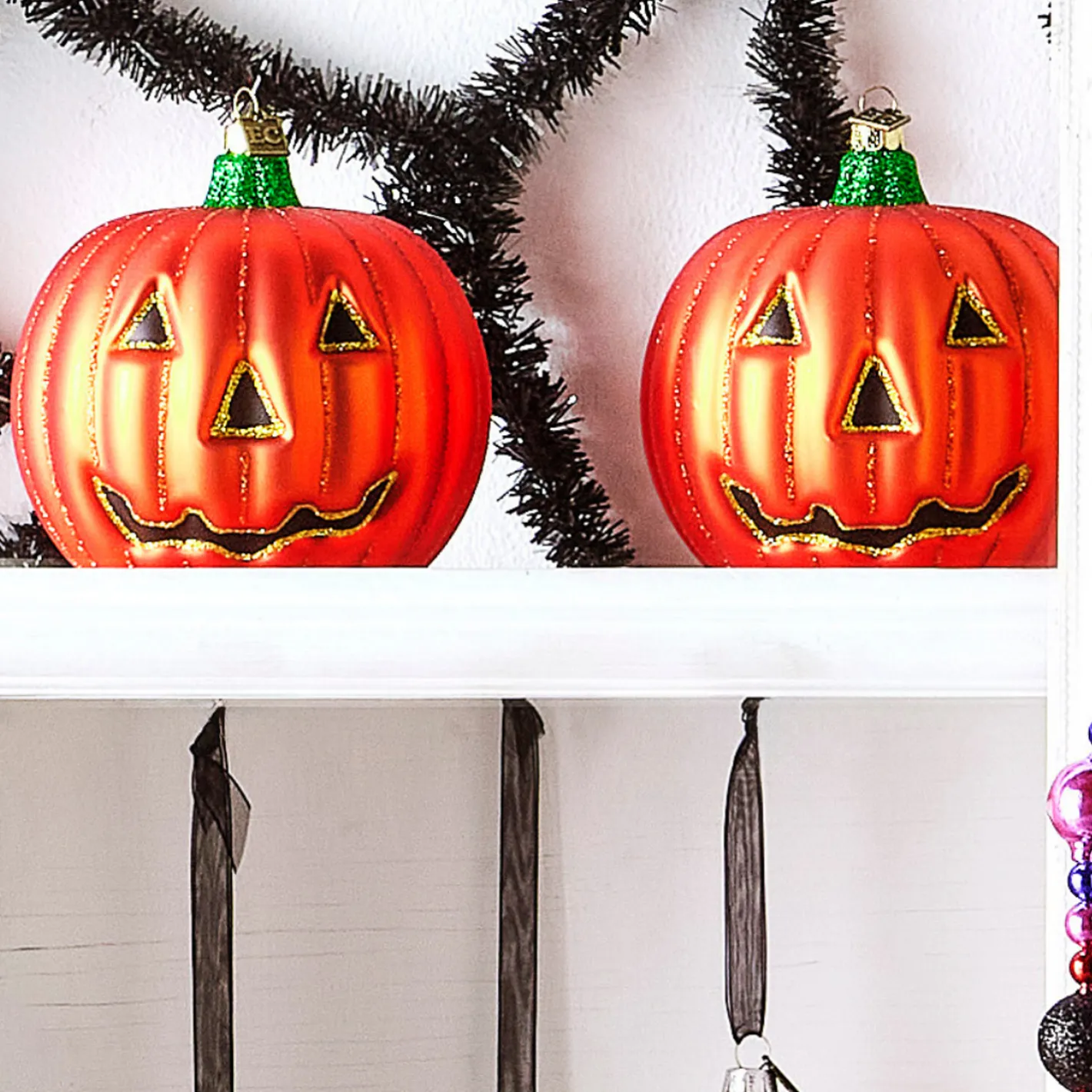 Raz Imports Raz Eric Cortina 5" Large Jolly Pumpkin Glass Halloween Ornament 4553160 Best